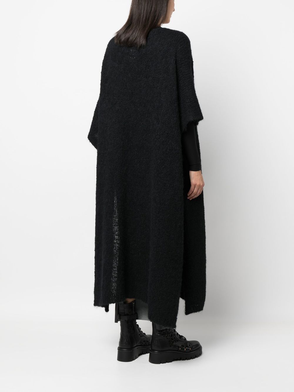 Shop Rick Owens Round-neck Knitted Maxi Dress In Black