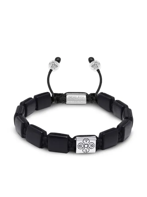 Nialaya Jewelry engraved-charm beaded bracelet