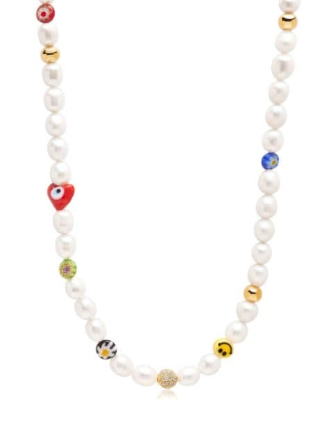 Nialaya Jewelry Smiley Face pearl necklace