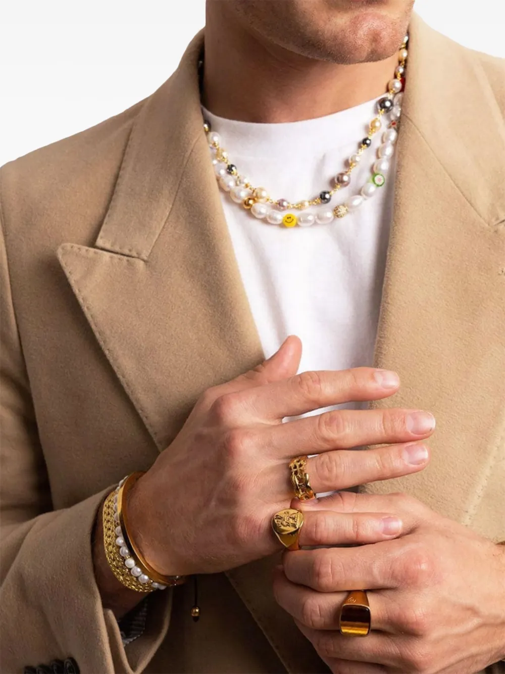 Smiley Face Pearl Necklace