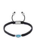 Nialaya Jewelry Evil Eye string bracelet - Black