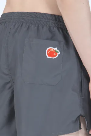Peach-Appliqué Swim Shorts