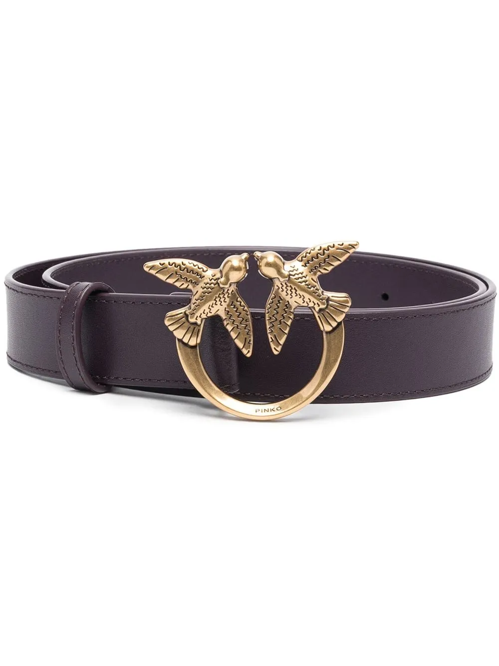 

PINKO Love Birds leather belt - Purple