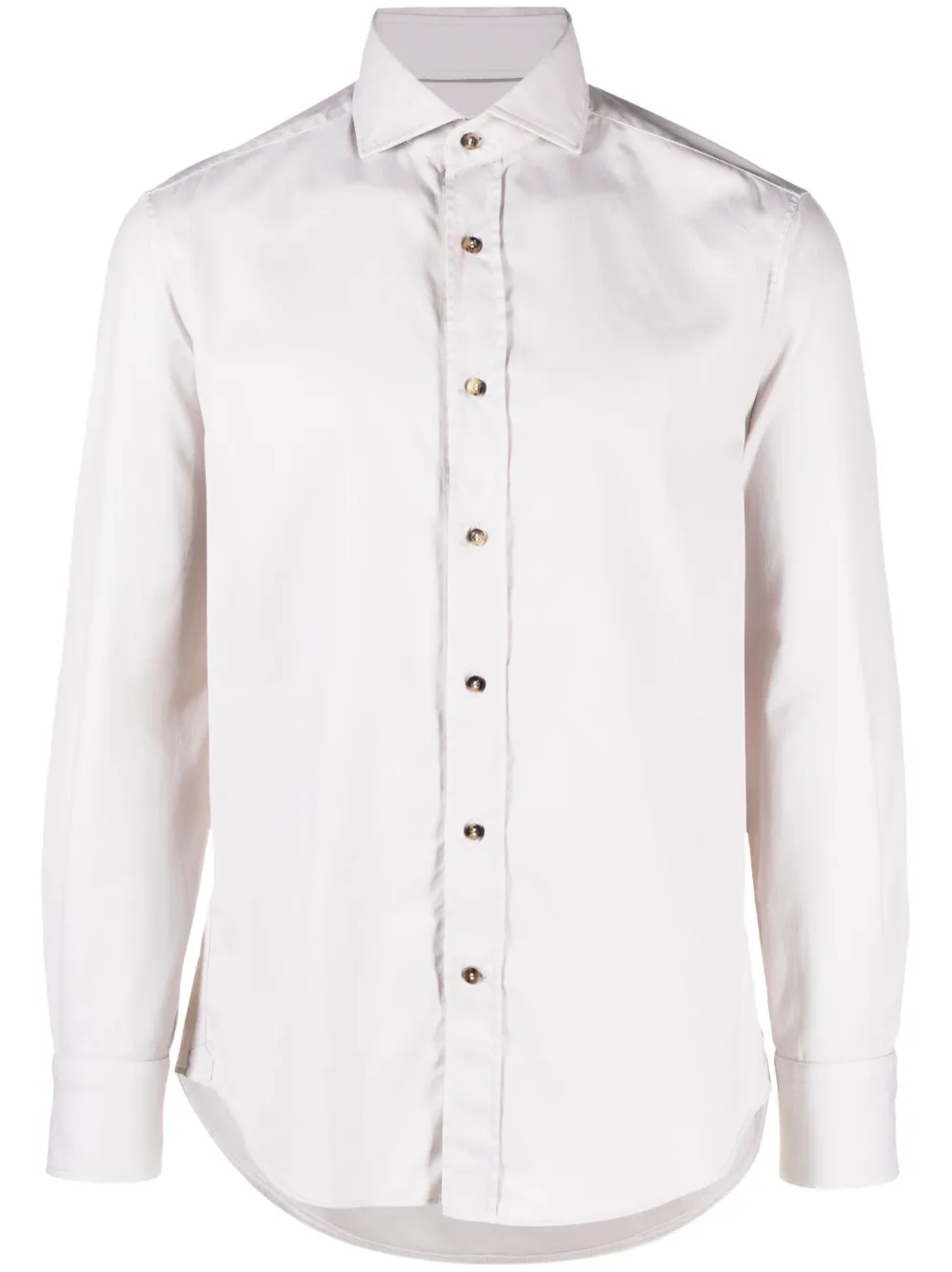 Brunello Cucinelli button-up cotton shirt - Neutrals