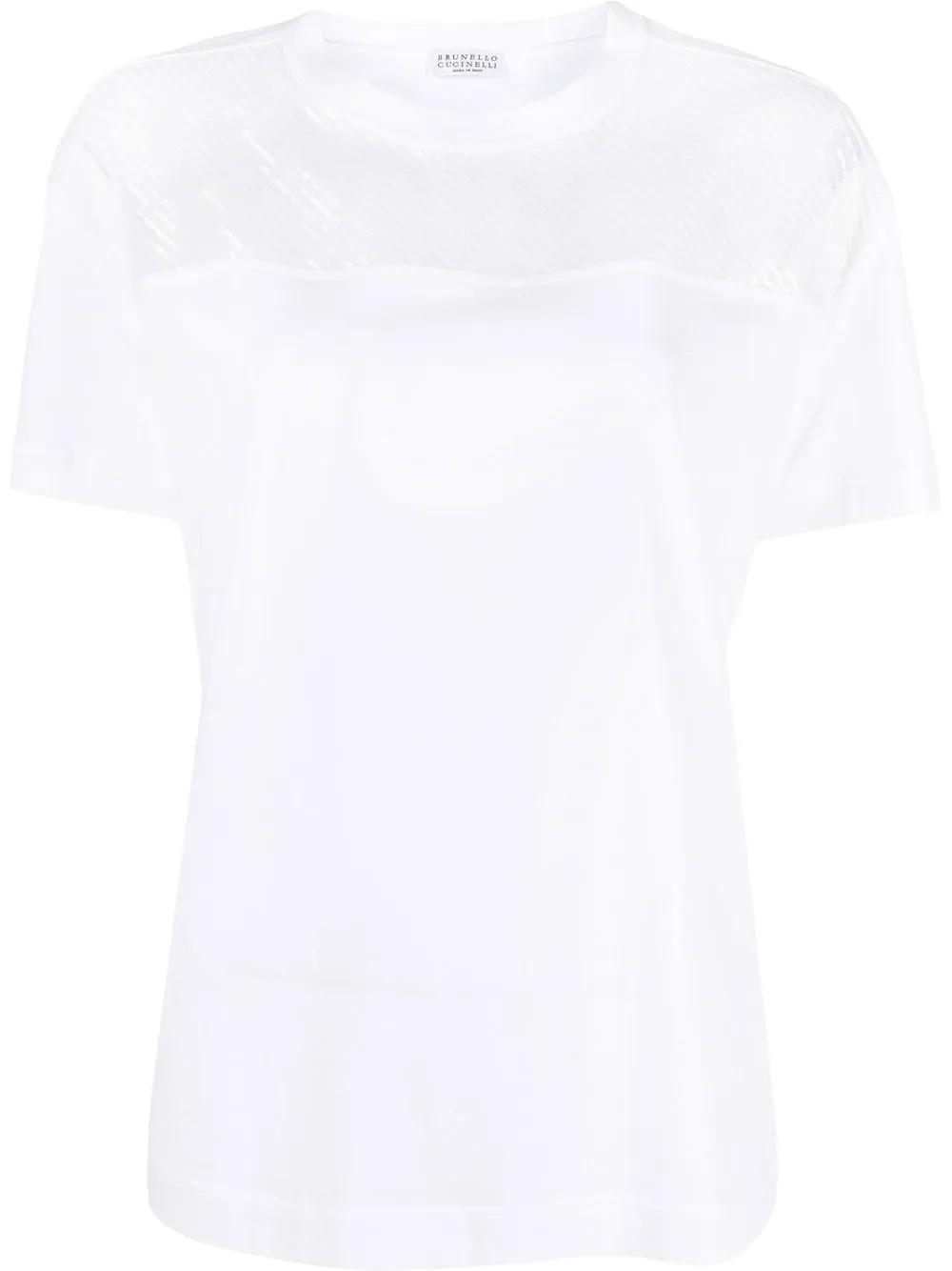 

Brunello Cucinelli playera con cuello redondo - Blanco