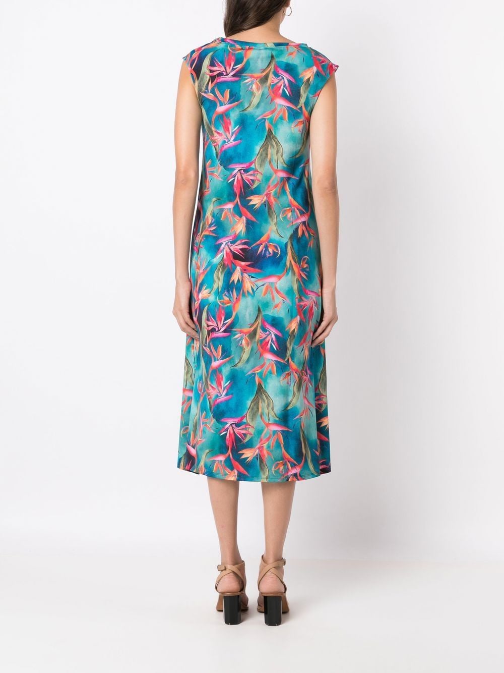 Shop Lygia & Nanny Zababa-printed A-line Dress In Blue