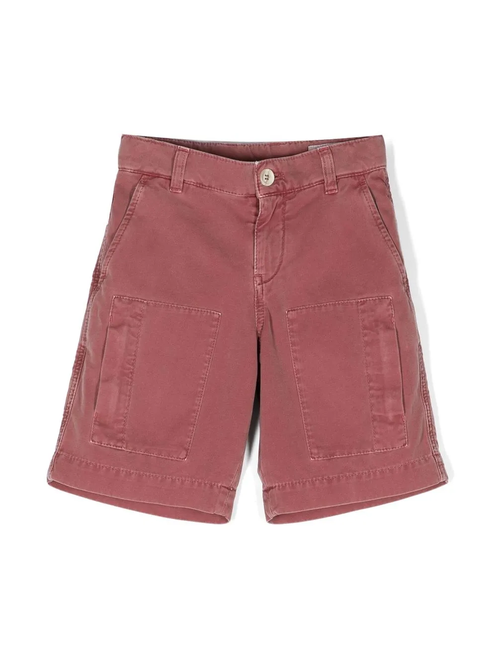 

Brunello Cucinelli Kids dyed cotton bermuda - Red