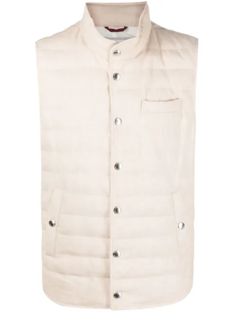 Brunello Cucinelli gilet à design matelassé