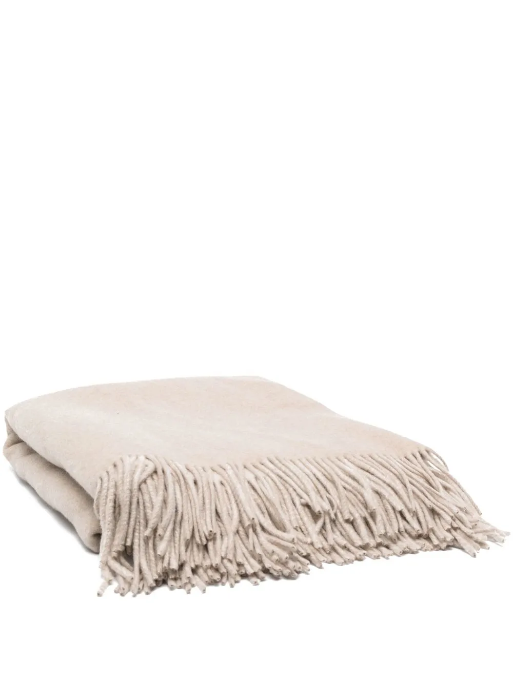 

Brunello Cucinelli fringed cashmere throw - Brown