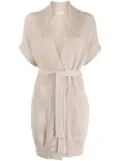 Brunello Cucinelli chunky-knit sleeveless cardigan - Brown