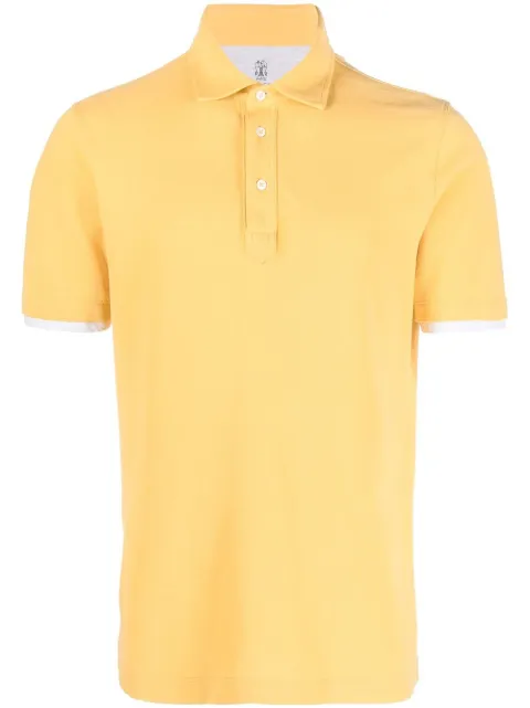 Brunello Cucinelli layered short-sleeved polo shirt