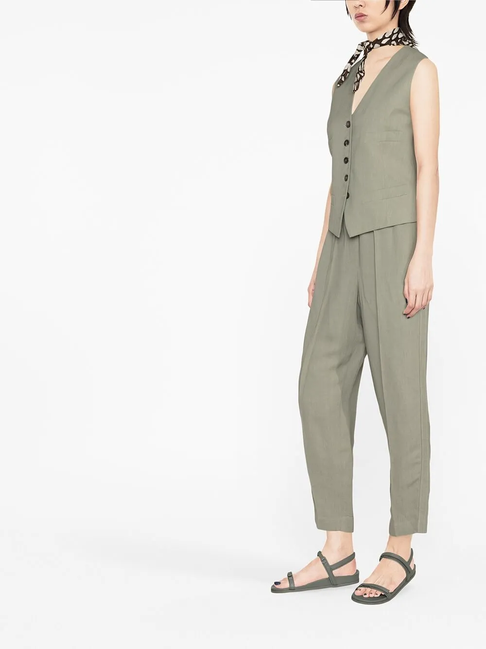 Brunello Cucinelli Single-breasted Vest In 绿色