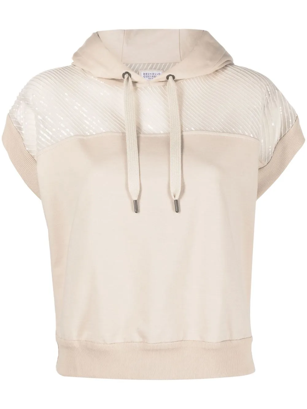 Brunello Cucinelli sleeveless hoodie - Neutrals