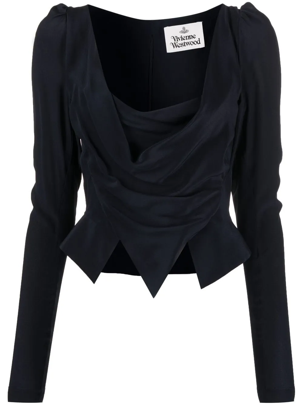 

Vivienne Westwood gathered cut-out out top - Blue