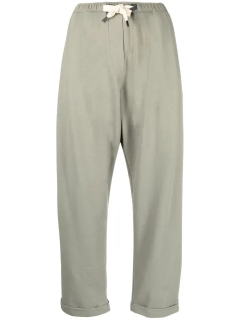 Brunello Cucinelli drawstring cropped cotton trousers
