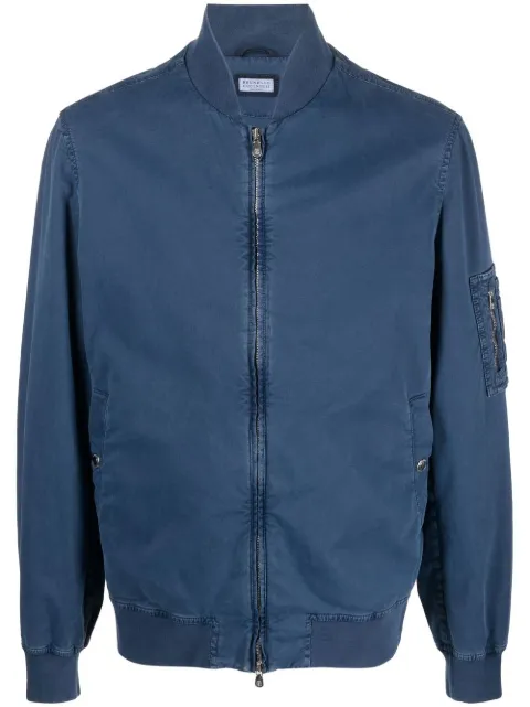 Brunello Cucinelli zip-up bomber jacket 