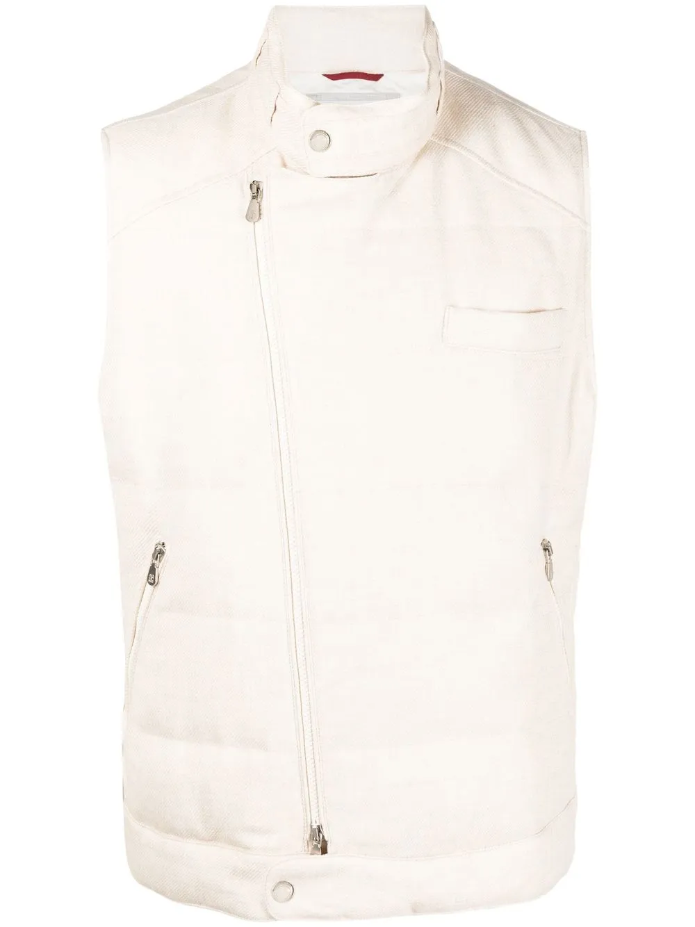 

Brunello Cucinelli zip-up padded gilet - Neutrals