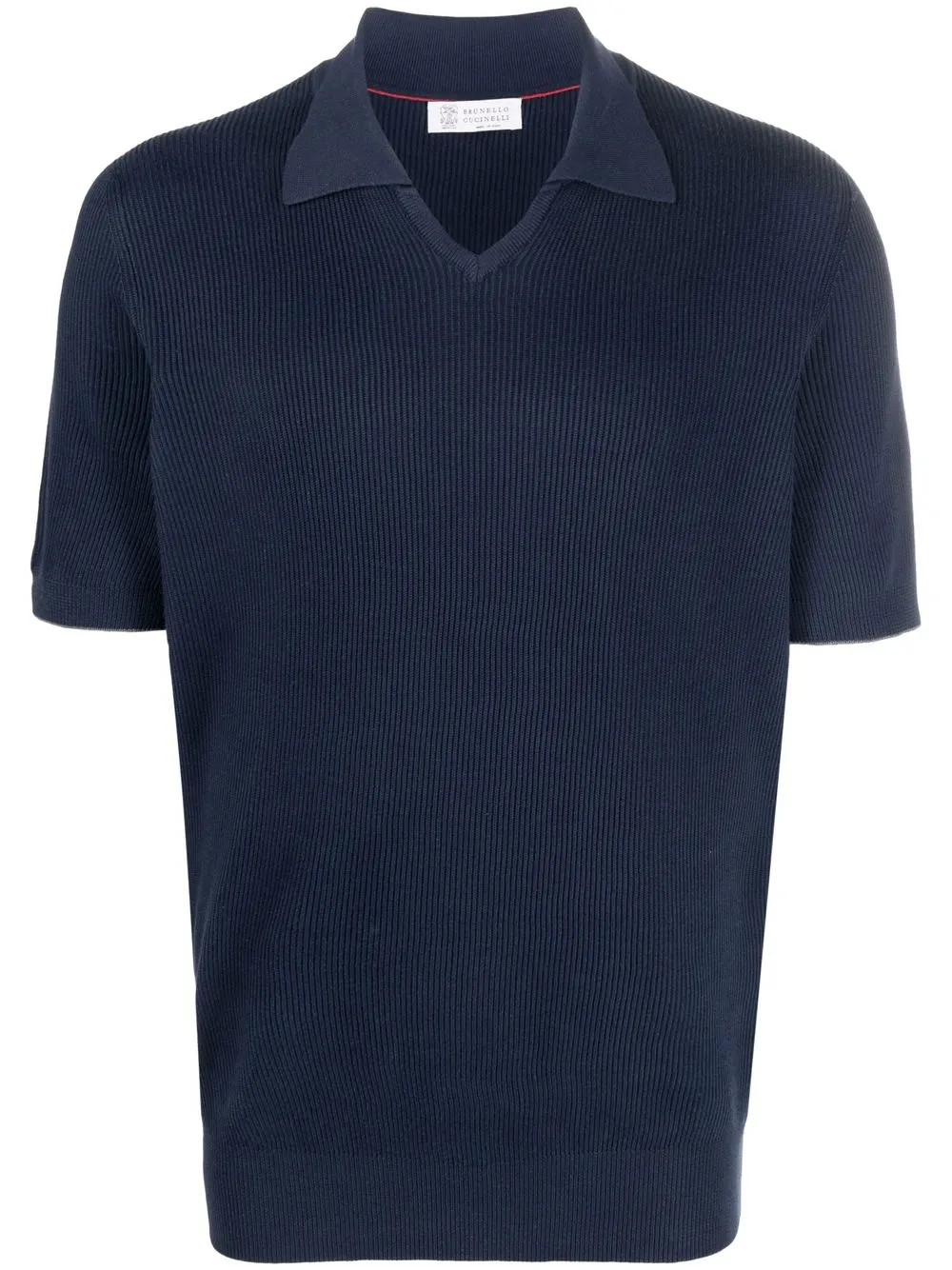 

Brunello Cucinelli knitted polo shirt - Blue