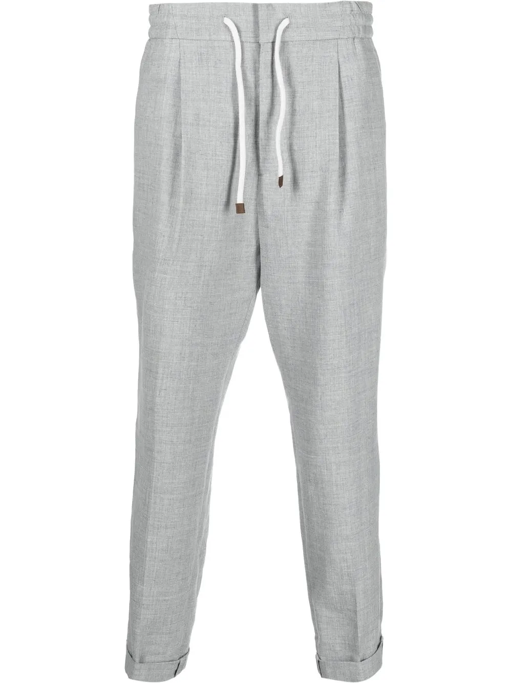 

Brunello Cucinelli pantalones con cordones en la pretina - Gris