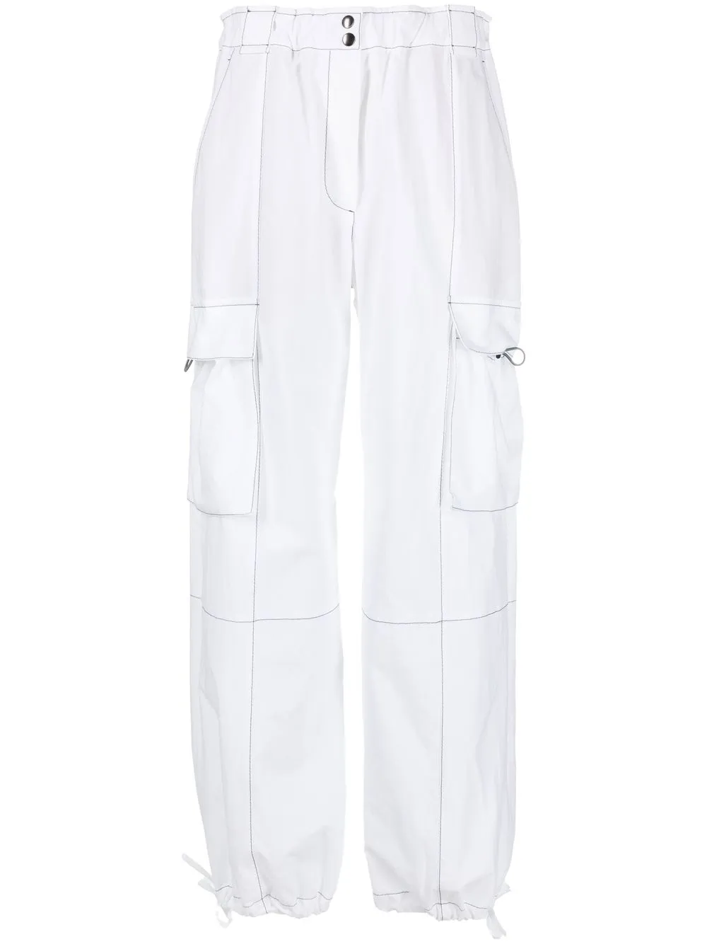 

Brunello Cucinelli pantalones cargo con tiro alto - Blanco