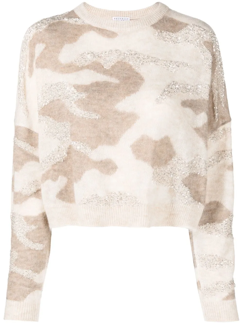 

Brunello Cucinelli camoflauge-intarsia jumper - Neutrals