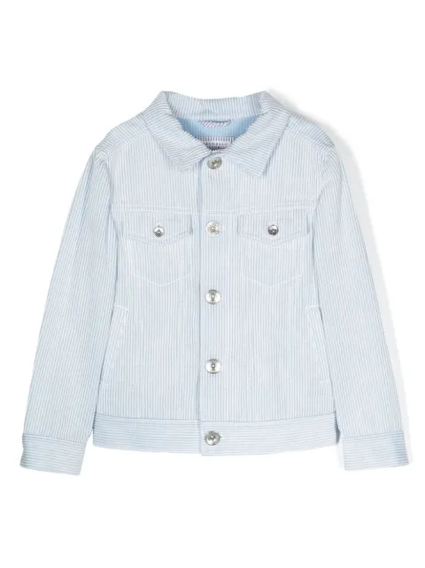 Brunello Cucinelli Kids sobrecamisa con botones en la parte delantera