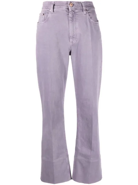 Brunello Cucinelli pressed-crease loose-fit jeans