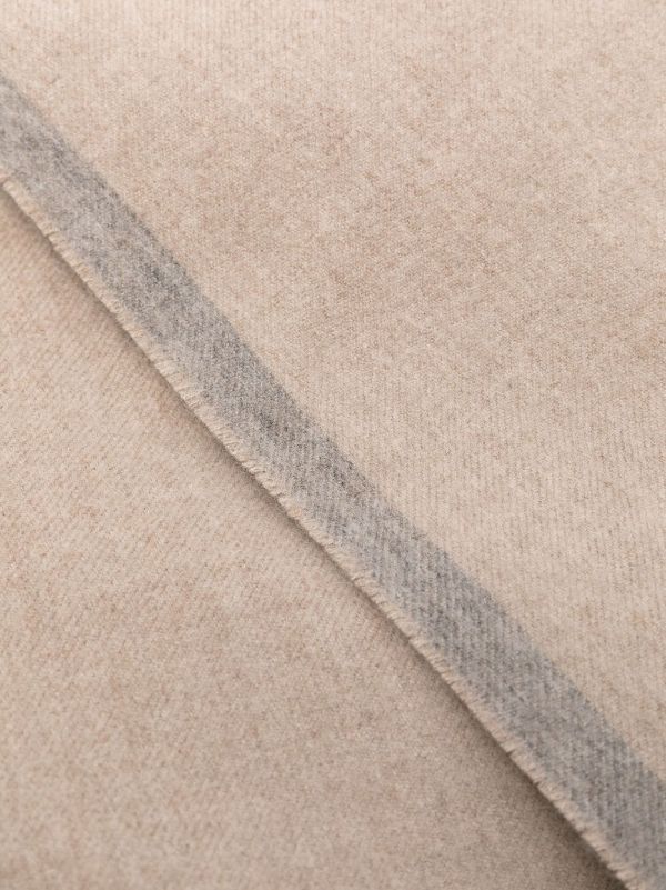 BRUNELLO CUCINELLI Two-tone cashmere blanket