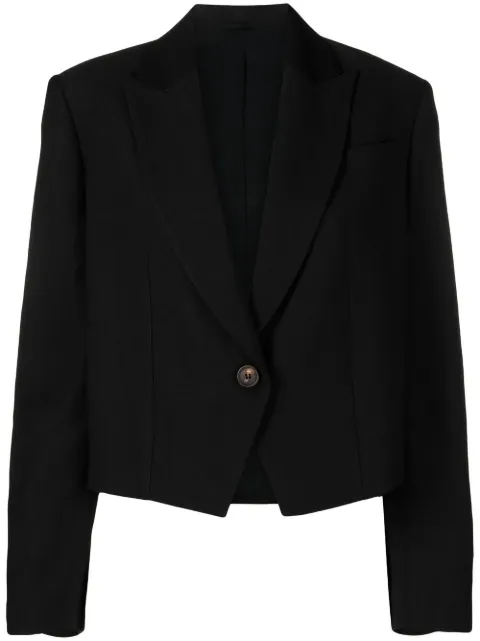 Brunello Cucinelli boxy woven blazer jacket
