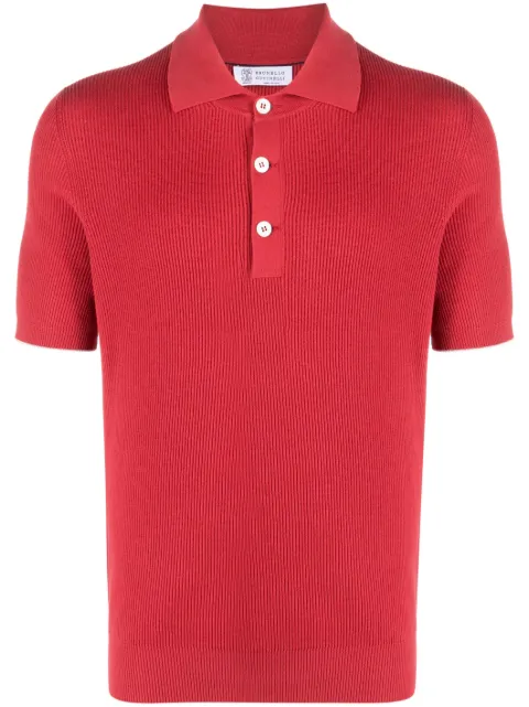 Brunello Cucinelli fine-ribbed polo shirt