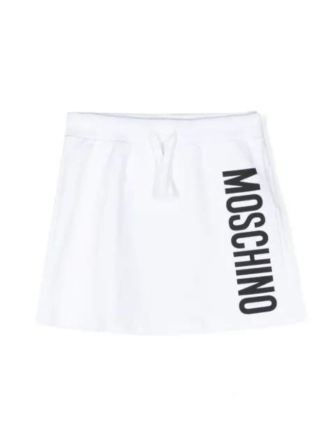 Moschino Kids jupe en coton à logo imprimé
