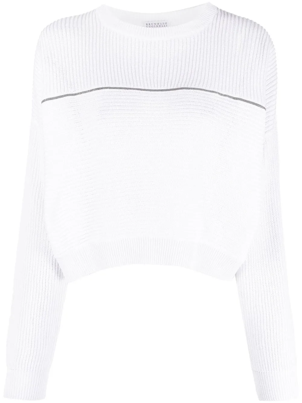 

Brunello Cucinelli bead-embellished knitted jumper - White