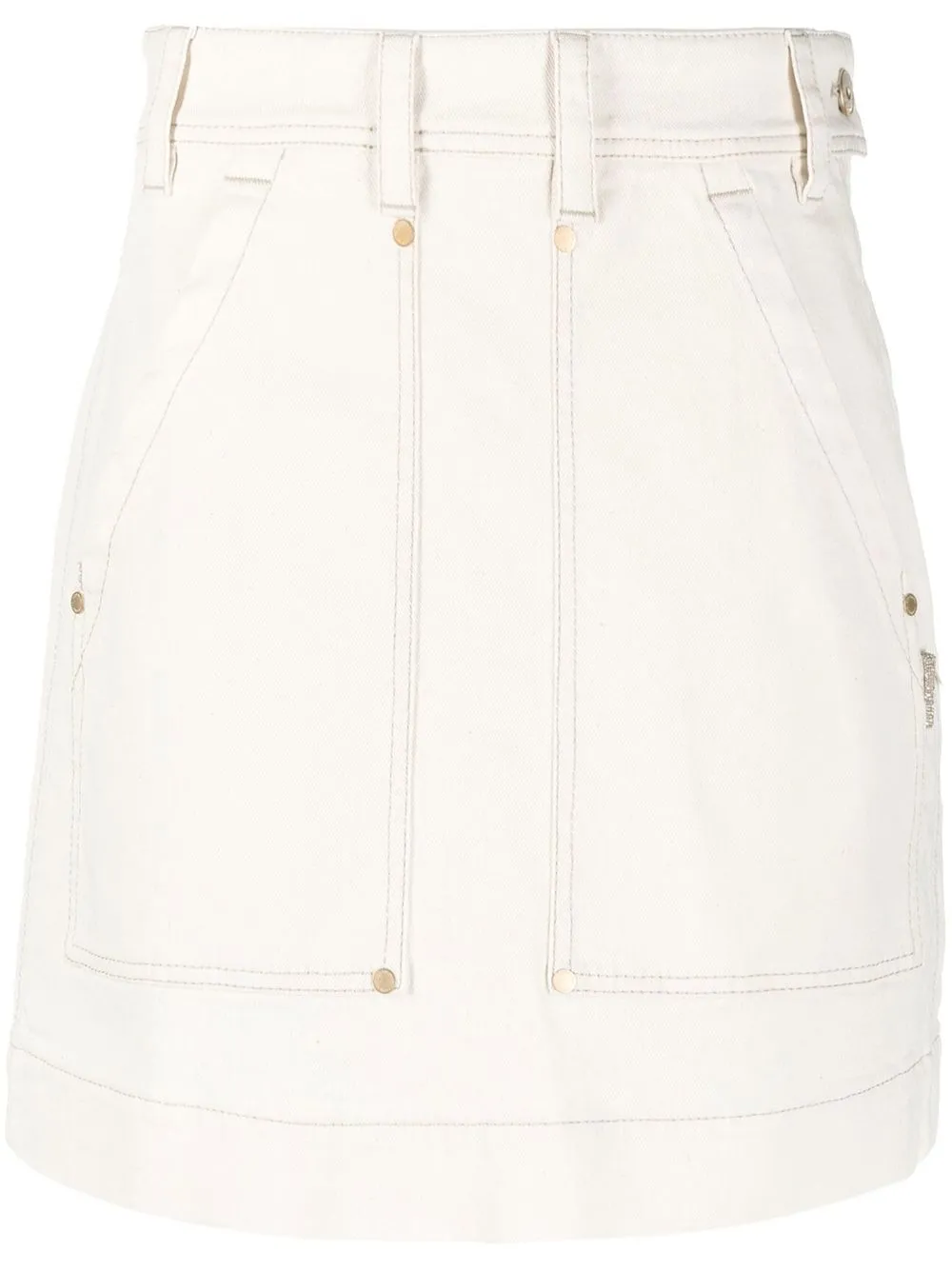 

Brunello Cucinelli high-rise dyed mini skirt - White