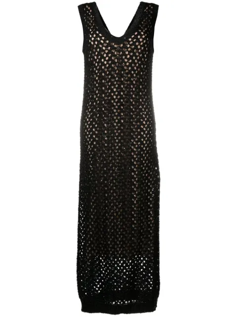 Brunello Cucinelli open-knit maxi dress