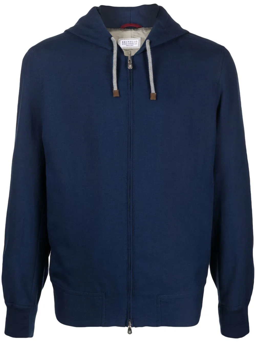 

Brunello Cucinelli zip-up hooded jacket - Blue