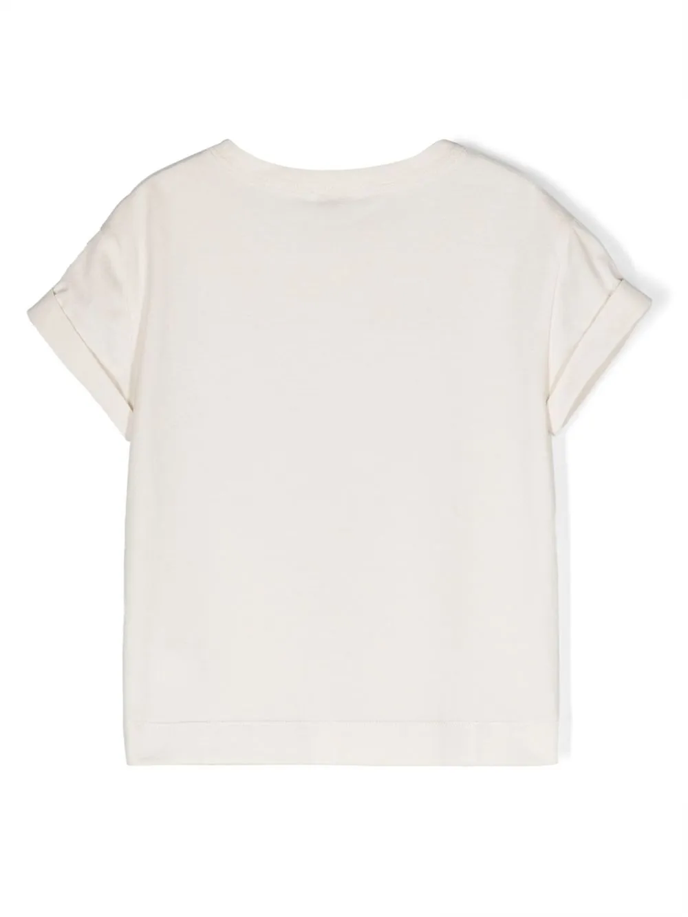 Shop Brunello Cucinelli Sequin-detail Cotton T-shirt In Neutrals