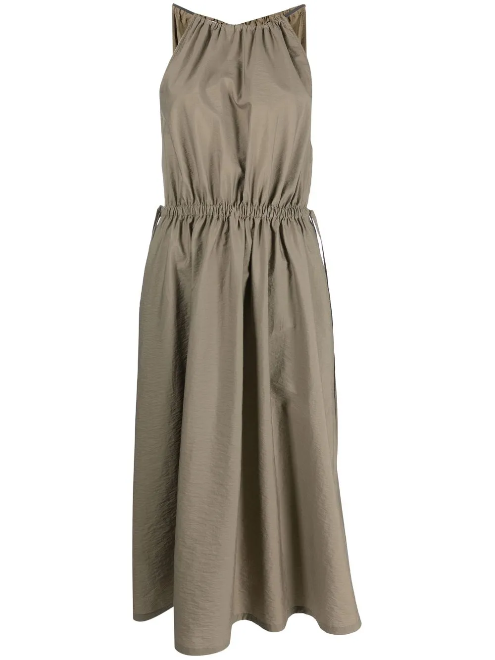 

Brunello Cucinelli Monili halterneck pleated dress - Green