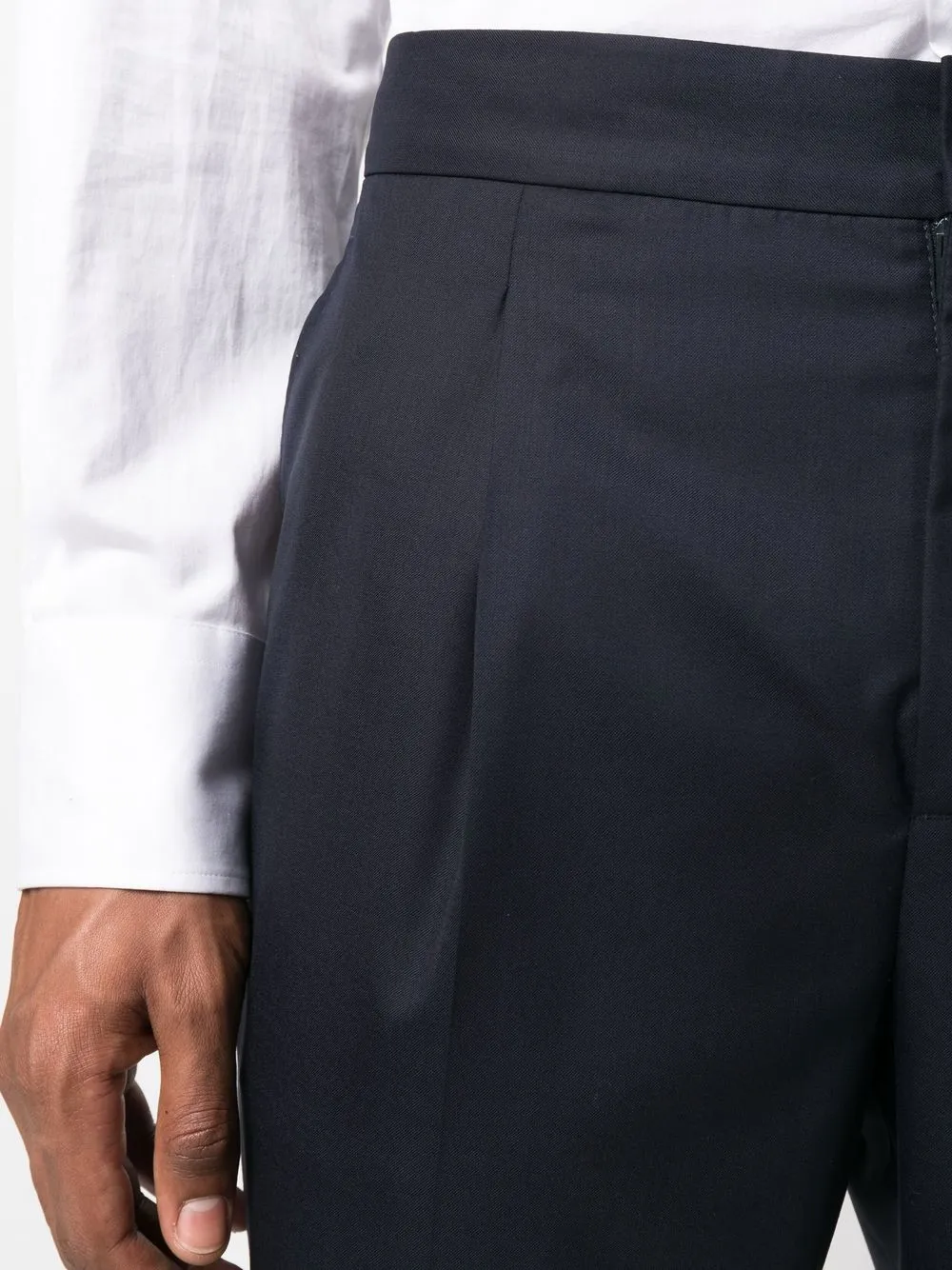 Brunello Cucinelli Tailored Straight-leg Trousers In 蓝色