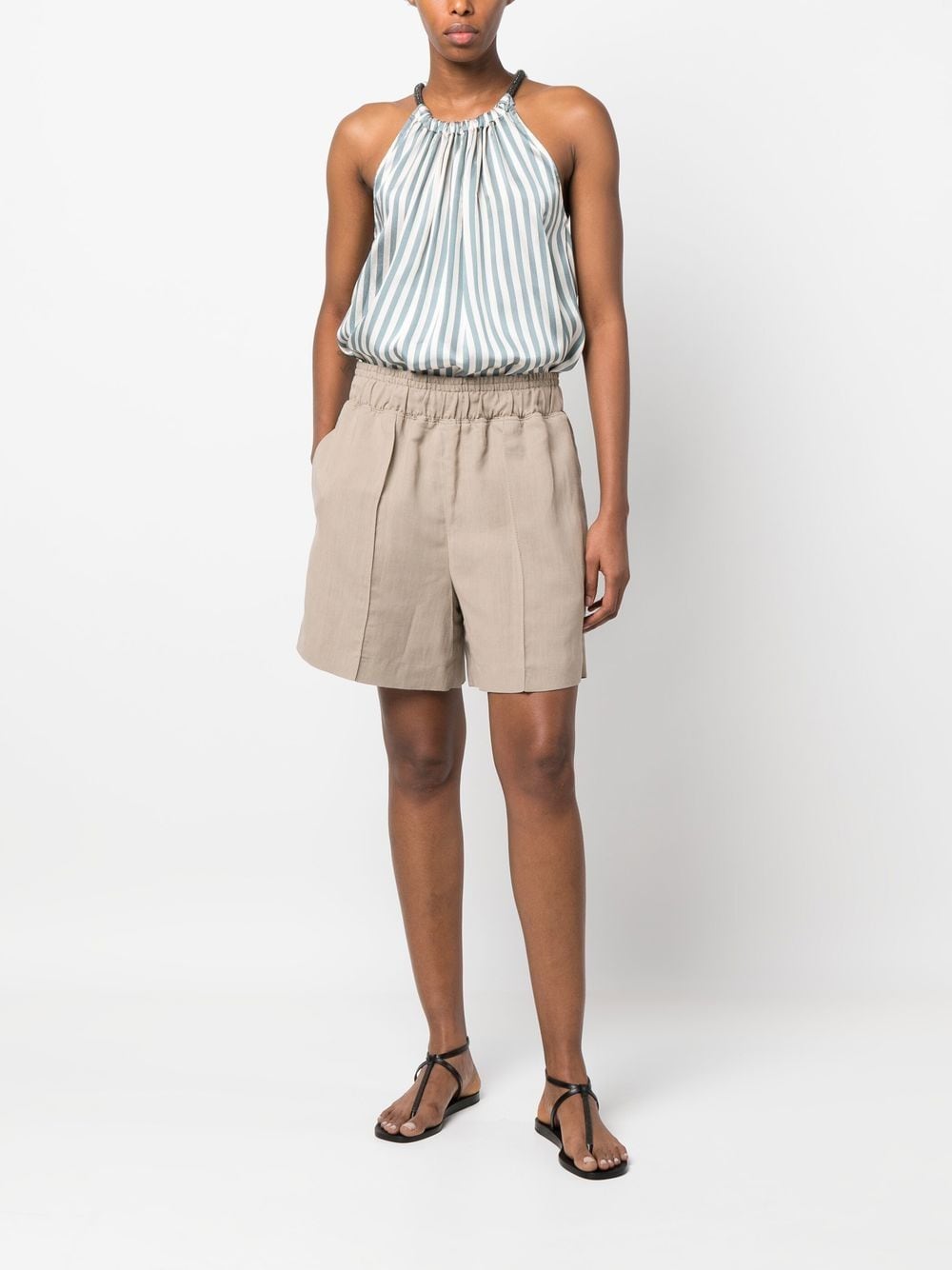 Shop Brunello Cucinelli Thigh-length Bermuda Shorts In Brown