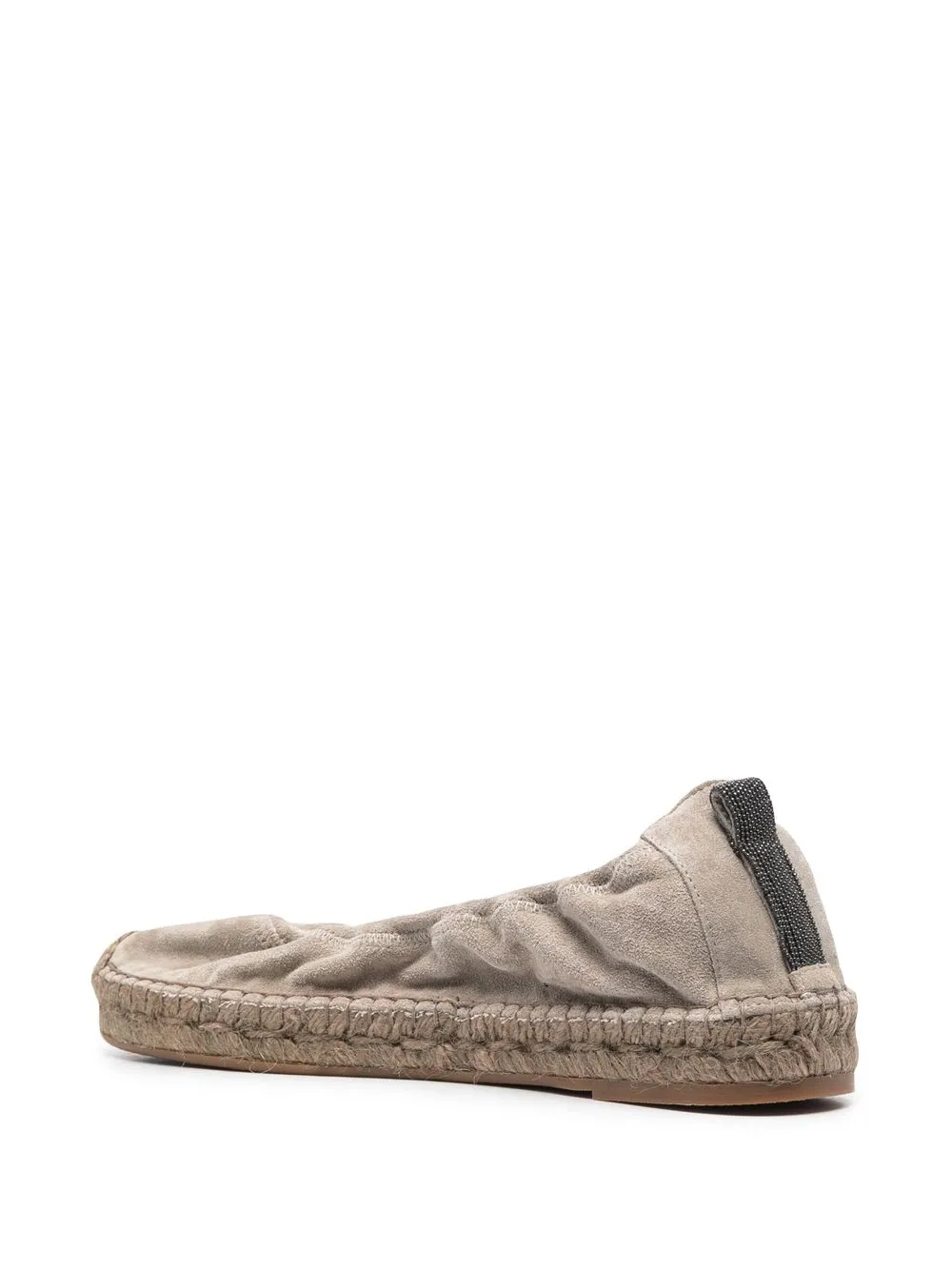 Brunello Cucinelli 20mm Slip-on Suede Espadrilles In Grey