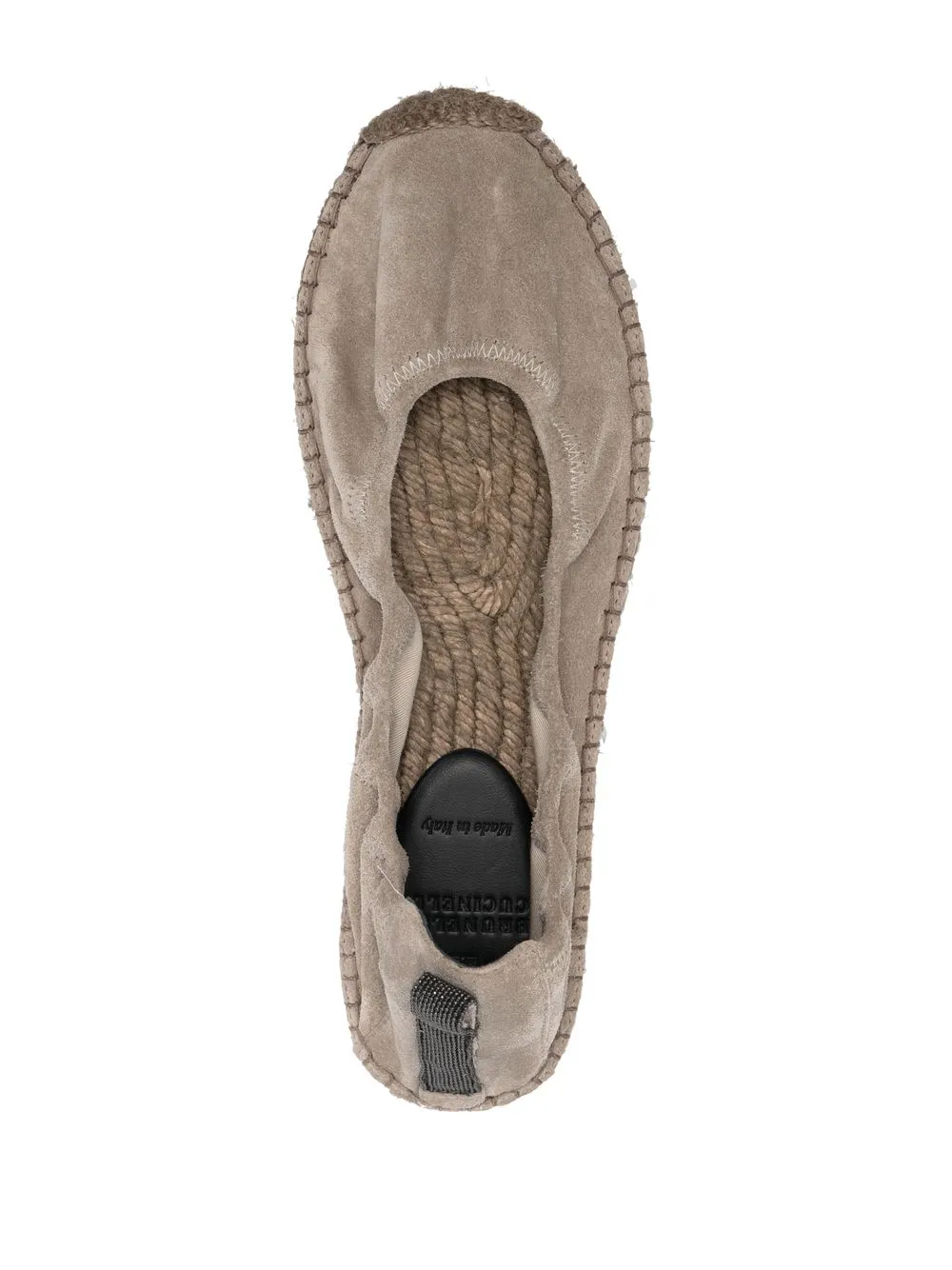 Brunello Cucinelli 20mm Slip-on Suede Espadrilles In Grey