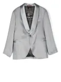 Brunello Cucinelli Kids single-breasted linen blazer - Grey
