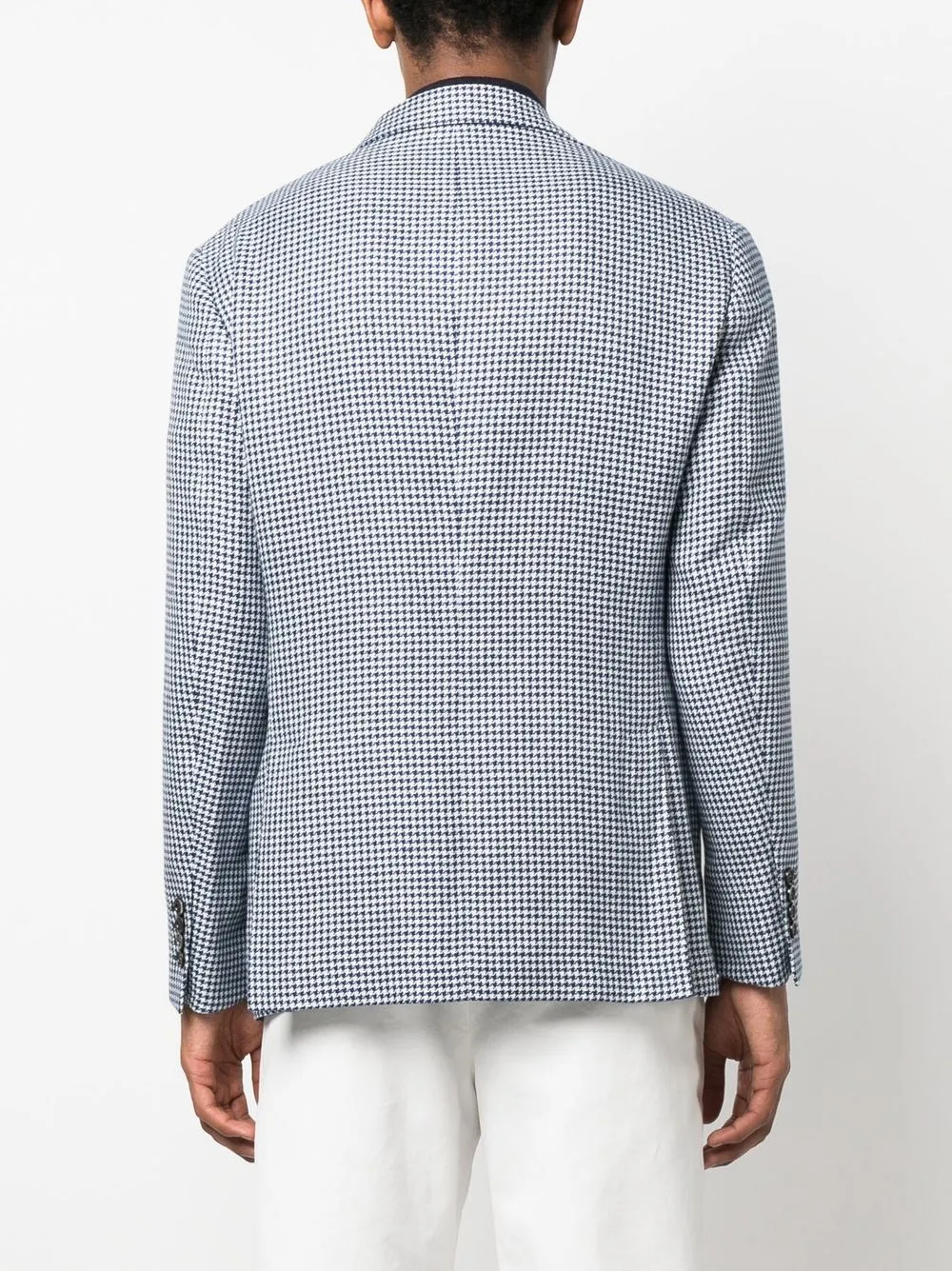BRUNELLO CUCINELLI HOUNDSTOOTH-PATTERN SINGLE-BREASTED BLAZER