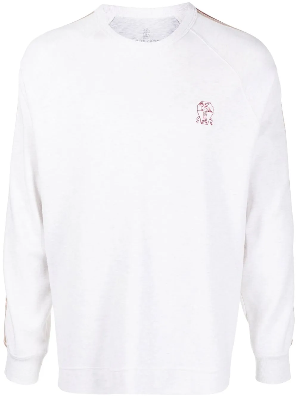 

Brunello Cucinelli logo-embroidered sweatshirt - White