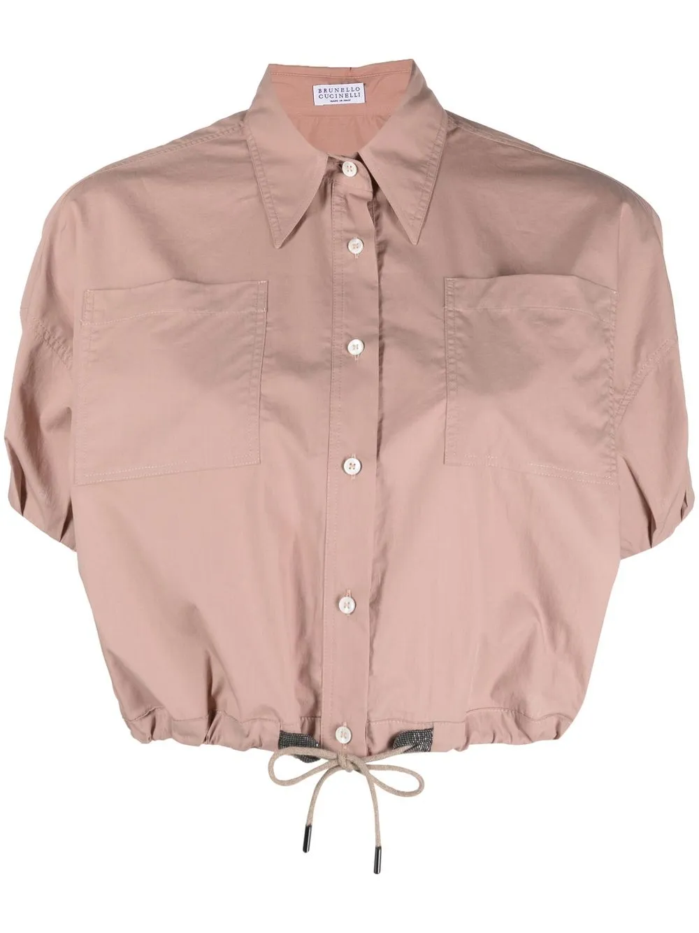 

Brunello Cucinelli drawstring crop top - Pink