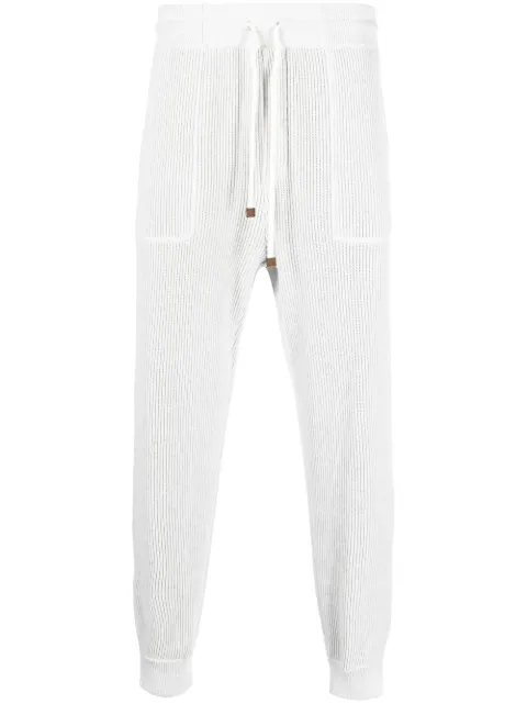 Brunello Cucinelli drawstring-waist cotton track pants