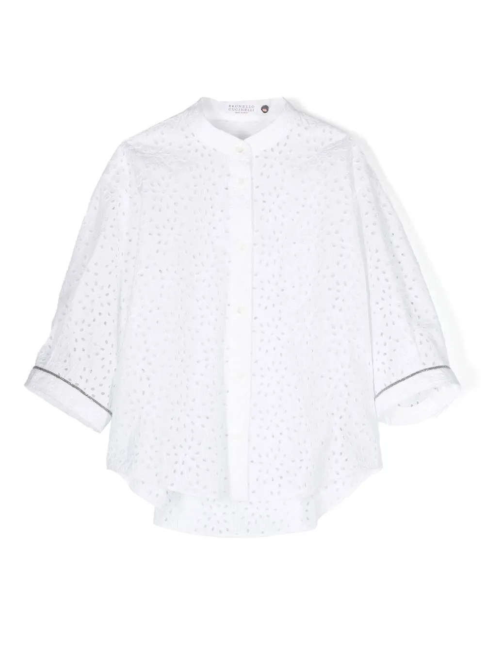 

Brunello Cucinelli Kids camisa con botones - Blanco