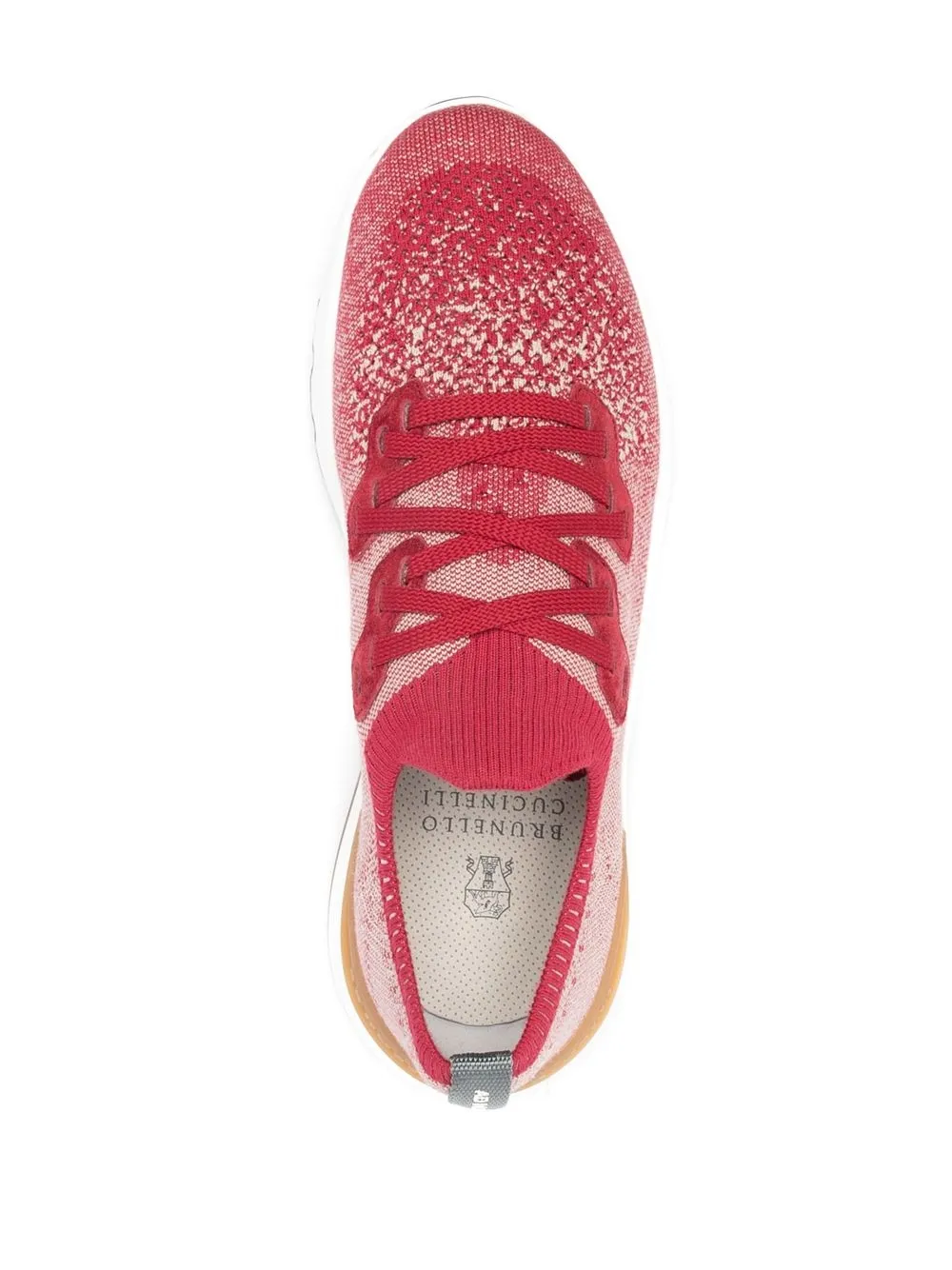Brunello Cucinelli Speckled Low-top Sneakers In Red