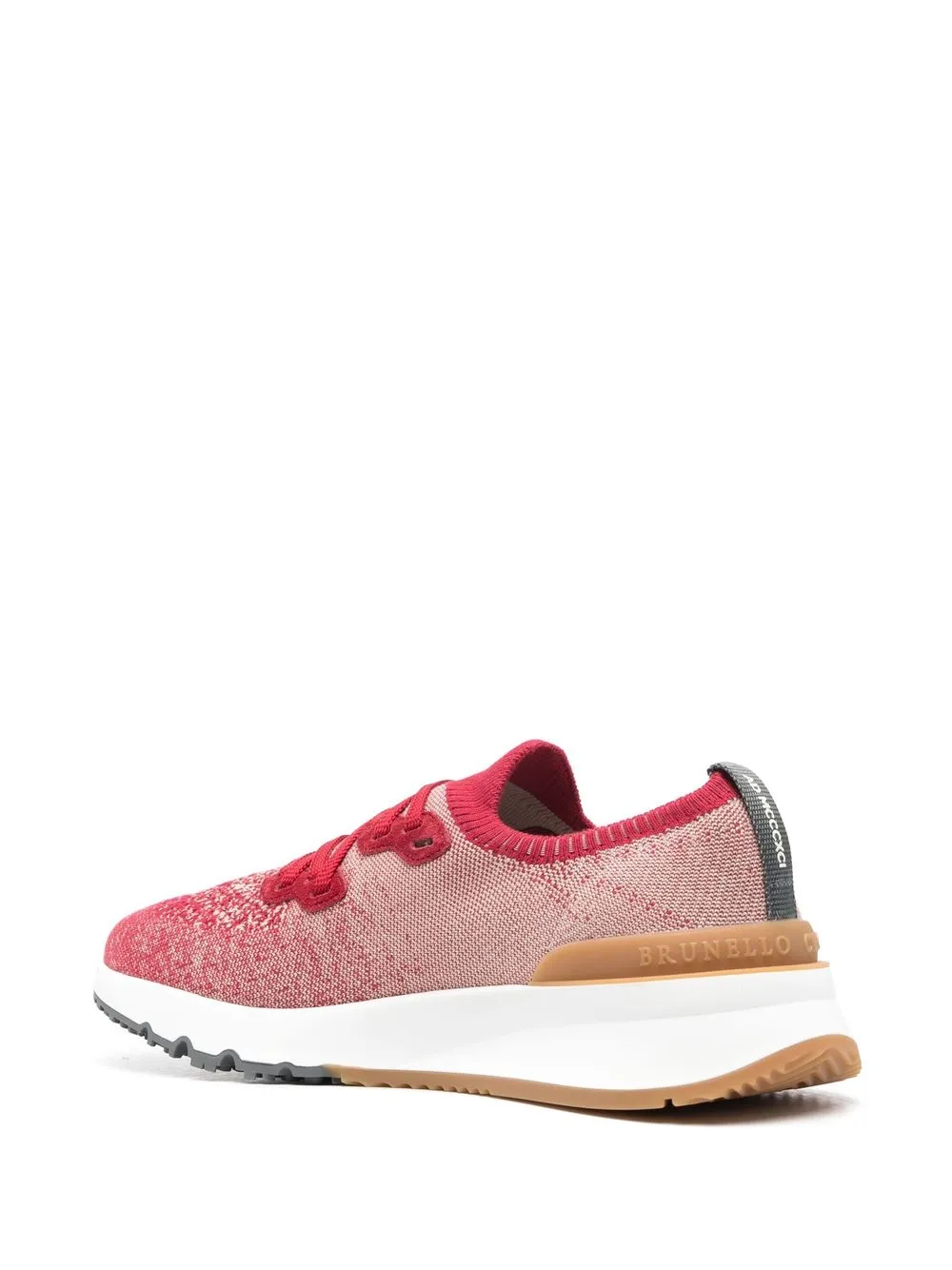 Brunello Cucinelli Speckled Low-top Sneakers In Red