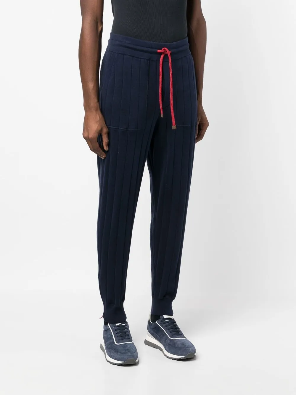 Brunello Cucinelli Tapered-leg Track Pants In Blue